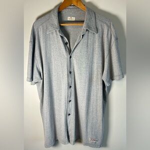 VTG 80s 90s Levis Strauss & Co. Short Sleeve Button Down Shirt Baseball Style XL